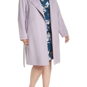 PLUS Badgley Mischka Chloe double face wool wrap coat in 2X